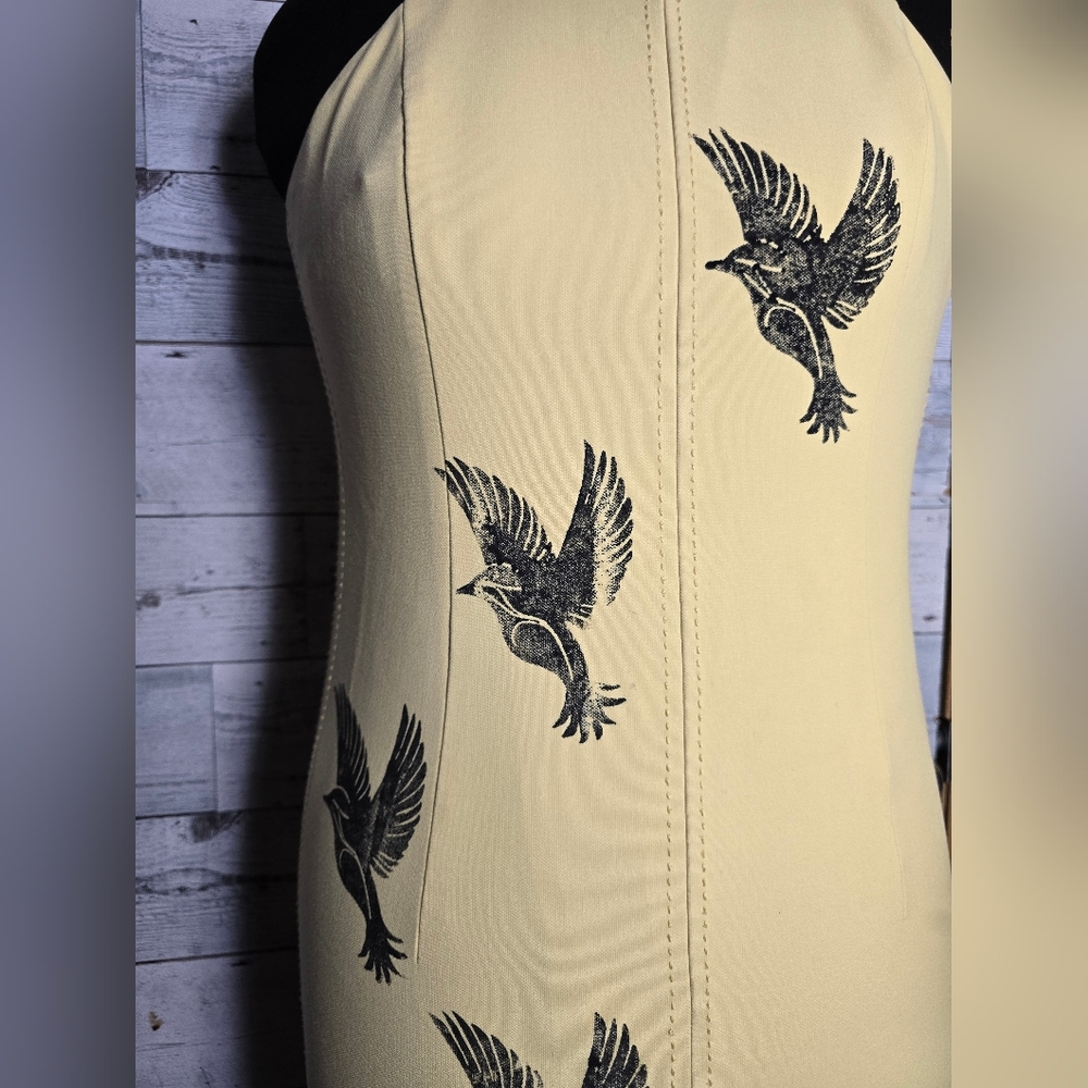 Elizabeth and James Imogen Yellow Dress with Hummingbird Print - Picture 7 of 12
